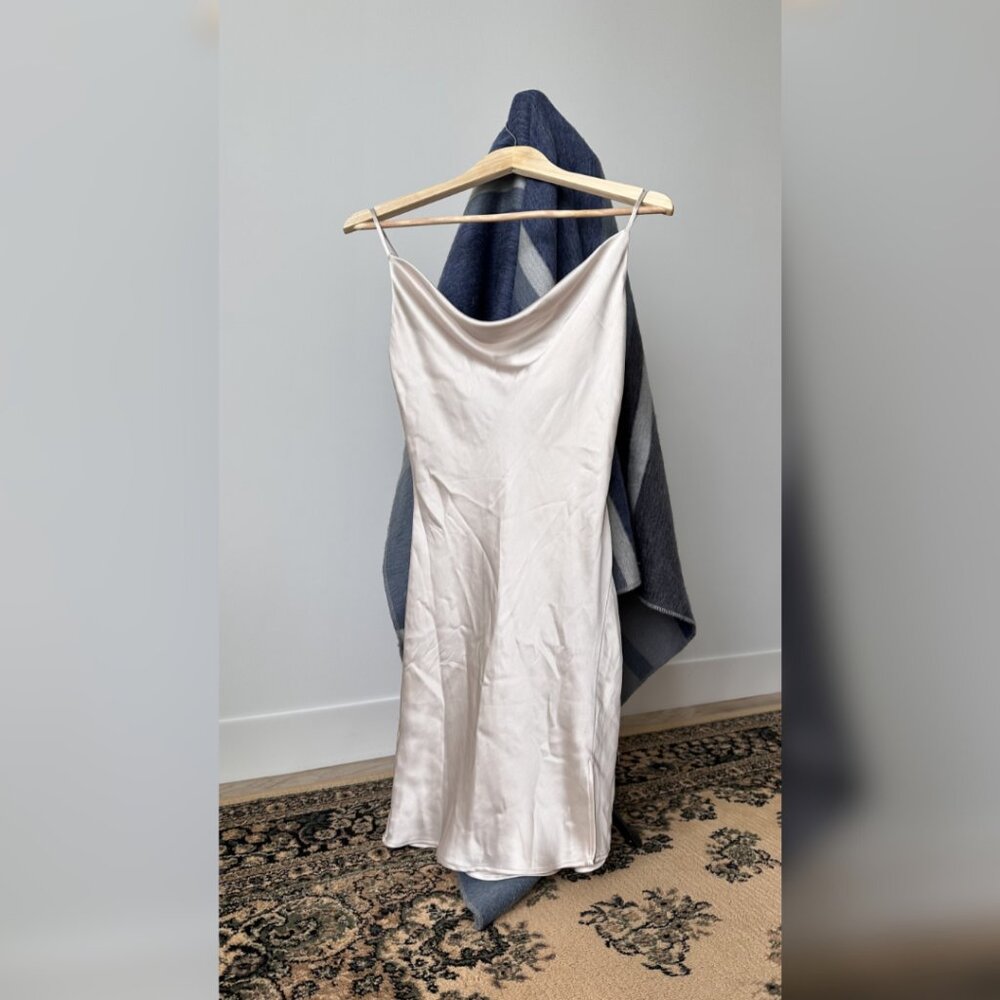 Dynamite Cream Satin Slip Dress Size XS – Chic & Elegant